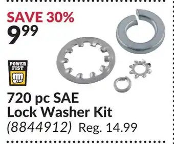 Princess Auto 720 pc sae lock washer kit offer