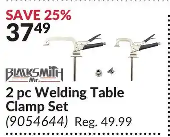 Princess Auto Blacksmith 2 pc welding table clamp set offer