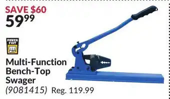 Princess Auto Power fist multi-function bench-top swager offer