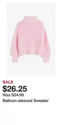 H&M Balloon-sleeved sweater offer