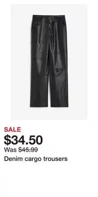 H&M Denim cargo trousers offer