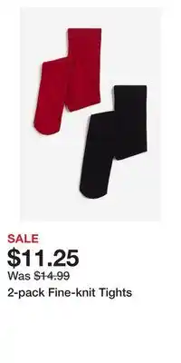 H&M 2-pack fine-knit tights offer