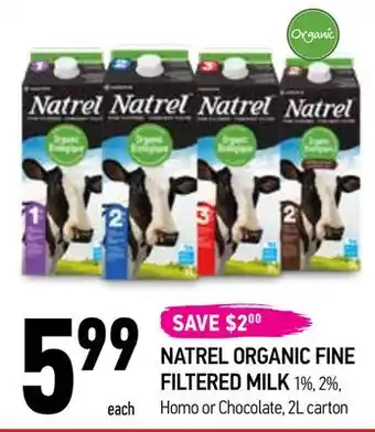 Coppa's Fresh Market Natrel organic fine filtered milk offer