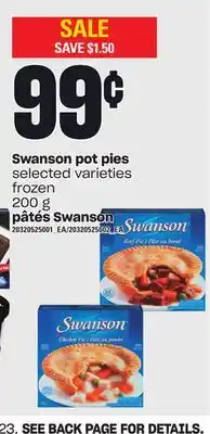 Independent City Market Swanson pot pies, 200 g offer
