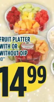 Marché Adonis Fruit platter with or without dip offer