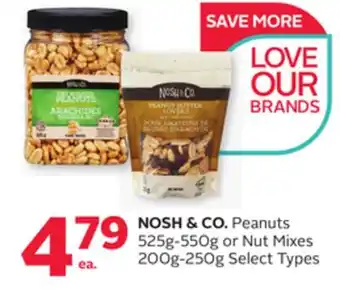 Rexall Nosh & co. peanuts 525g-550g or nut mixes 200g-250g offer