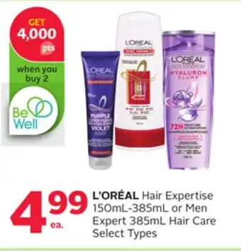 Rexall L'oréal hair expertise 150ml-385ml or men expert 385ml hair care offer
