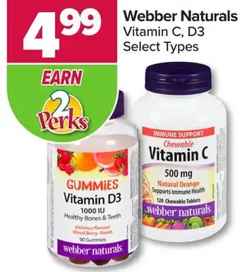 PharmaChoice Webber naturals vitamin c, d3 offer