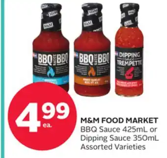 Rexall M&m food market bbq sauce 425ml or dipping sauce 350ml offer