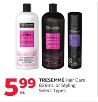 Rexall Tresemmé hair care 828ml or styling offer
