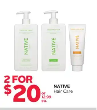 Rexall Native hair care offer