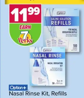 PharmaChoice Option+ nasal rinse kit, refills offer
