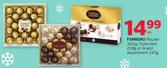 Rexall Ferrero rocher 300g, collection 259g or grand assortment 247g offer