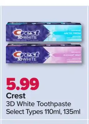 PharmaChoice Crest 3d white toothpaste offer