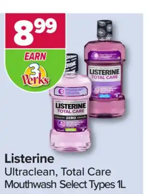 PharmaChoice Listerine ultraclean, total care mouthwash offer