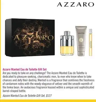 Shoppers Drug Mart Azzaro wanted eau de toilette gift set offer