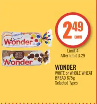 Shoppers Drug Mart Wonder white or whole wheat bread offer