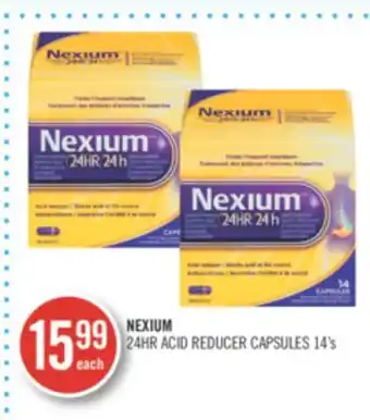 Shoppers Drug Mart Nexium 24hr acid reducer capsules offer