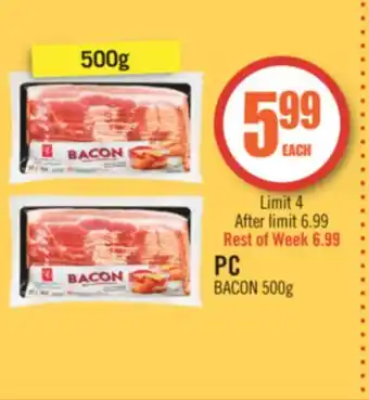 Shoppers Drug Mart Pc bacon offer