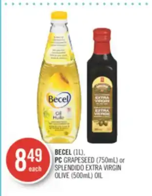 Shoppers Drug Mart Becel (1l), pc grapeseed (750ml) or splendido extra virgin olive (500ml) oil offer
