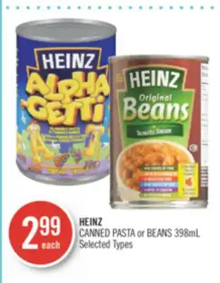 Shoppers Drug Mart Heinz canned pasta or beans offer