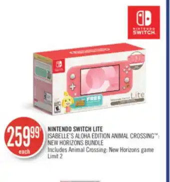 Shoppers Drug Mart Nintendo switch lite isabelle's aloha edition animal crossing : new horizons bundle offer