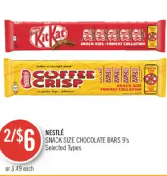 Shoppers Drug Mart Nestlé snack size chocolate bars offer