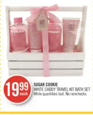 Shoppers Drug Mart Sugar cookie white caddy travel kit bath set offer