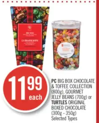 Shoppers Drug Mart Pc big box chocolate & toffee collection (800g), gourment jelly beans (700g), or turtle original boxed chocolate (300g-350g) offer