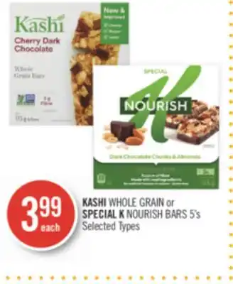 Shoppers Drug Mart Kashi whole grain or special k nourish bars 5's offer