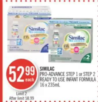 Shoppers Drug Mart Similac pro-advance step 1 or step 2 ready to use infant formula offer