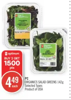 Shoppers Drug Mart Pc organics salad greens offer