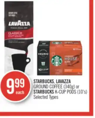 Shoppers Drug Mart Starbucks, lavazza ground coffee (340g) or starbucks k-cup pods (10's) offer