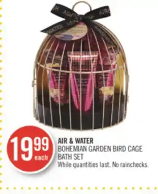Shoppers Drug Mart Air & water bohemian garden bird cage bath set offer