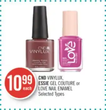 Shoppers Drug Mart Cnd vinylux, essie gel couture or love nail enamel offer
