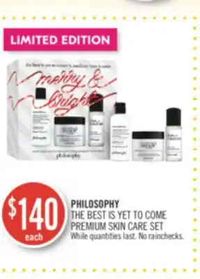 Shoppers Drug Mart Philosophy the best is yet to come premium skin care set offer