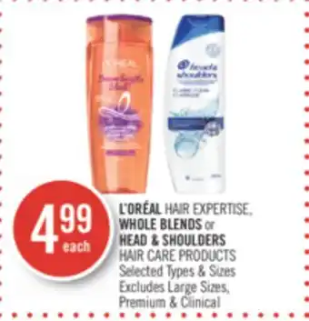 Shoppers Drug Mart L'oreal hair expertise, whole blends or head & shoulders hair care products offer