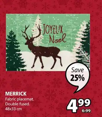 JYSK Merrick fabric placemat offer