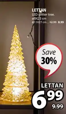 JYSK Lettan led glitter tree offer