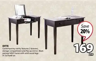 JYSK Ditte contemporary vanity offer