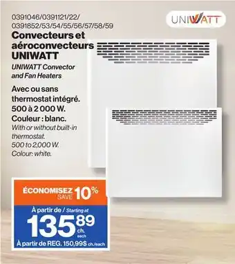 Patrick Morin Uniwatt convector and fan heaters offer