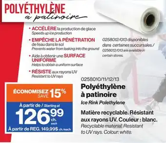 Patrick Morin Ice rink polethylene offer