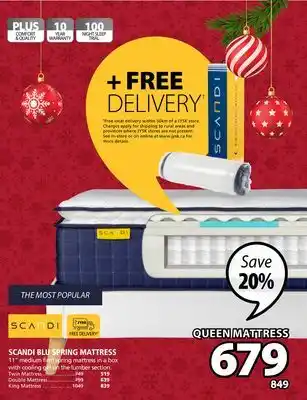 JYSK Scandi blu spring mattress offer