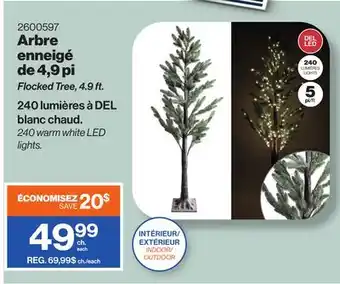 Patrick Morin Danson decor flocked tree, 4.9 ft offer
