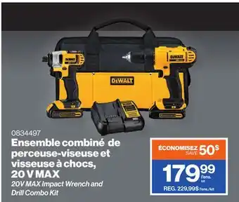 Patrick Morin Dewalt 20v max impact wrench and drill combo kit offer