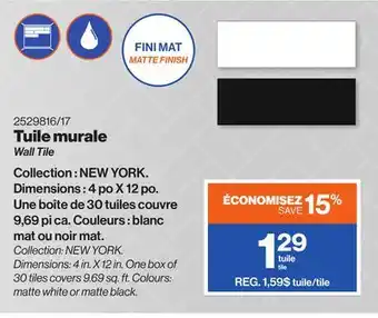 Patrick Morin Wall tile offer