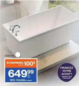 Patrick Morin Freestanding bathtub offer