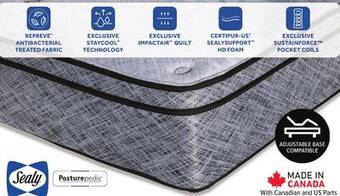 Leon's Sealy posturepedic correct comfort alanis medium eurotop full mattress offer