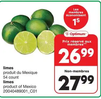 Wholesale Club Limes, 54 count offer