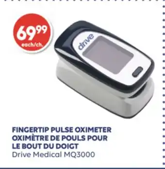 Wellwise by Shoppers Oximètre de pouls pour le bout du doigt drive medical mq3000 offer